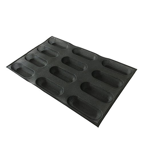 Amzchoice Reusable Non Stick Silicone Baking Form Bread Mold Silicone Coated Fiber Glass (12 Caves 9'')