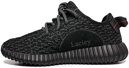 Laciey Mens Womens Running Shoes Unisex Couple Breathable Walking Sneakers Allblack 45