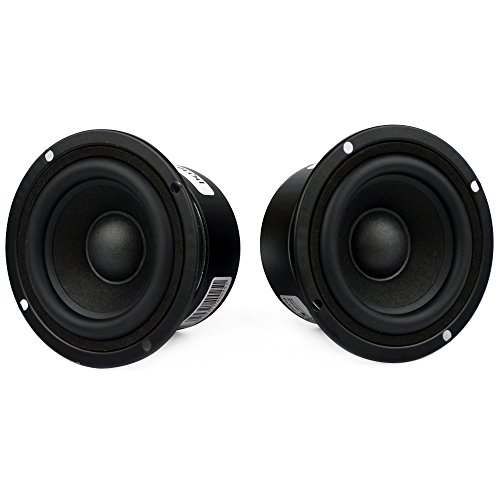 3" Tweeter Speakers HiFi Full Range Woofer Loudspeaker, 2 PCS 4 Ohm Anti-Magnetic Speakers for 2.0/2.1 Boom Box Satellites Speaker DIY (4&Omega;)