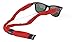 Croakies Kids Cotton Suiter Eyewear Retainer Childrens Glasses Strap | Adjustable Eyeglass and Sunglass Holder | Boys and Girls Sports Use | 2pk Bundle + Cloth, Red