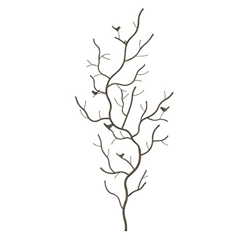 45-inch Iron Tree Branch Wall Sculpture Bronze
