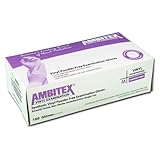 Tradex Ambitex Vinyl Exam Gloves VLG200, Powder Free, Large, Clear, 10 boxes of 100 (1000/case)
