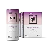 qii Pomegranate Tea – Removes up to 52% of plaque in one serving, Neutral pH, Sweetened with Xylitol, Dentist-Approved, Brewed with Certified Organic Tea, 30 calories, 4 pack - 8oz cans