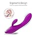 G-spot Rabbit Vibrator for Women - Adorime Powerful Clitoris Stimulation Massager Waterproof Dildo with Dual Motors, Rechargeable Female Vibe with 7 Vibration Modes, Adult Sex Toys for Couples