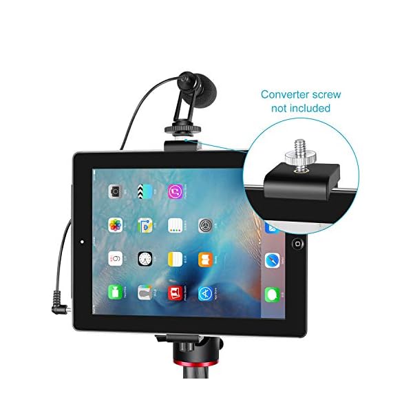 NEEWER iPad Tablet Tripod Mount Adapter Holder, 6.3-9.25 inches/16-23.5 Centimeters Adjustable Clamp for iPad Mini iPad 2/3/4, iPad Air/Air2, iPad Pro Microsoft Surface Samsung Tab 7.0 Series – Bild 3