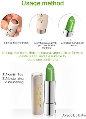 Doradosun flower moisturizing it moisturizes colorless juicy lipstick fade lip lines balms both men and women (Green)
