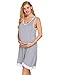 Ekouaer Womens Sleeveless Maternity Pregnancy and Breastfeeding Nursing Nightgown S-XXL