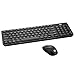 Wireless Keyboard and Mouse Combo, FD iK6630 2.4GHz Cordless Cute Round Key Set Smart Power-Saving Quiet Slim Combo for Laptop, Computer,TV and Mac