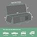 LIFEFAIR Dog Car Seat Covers, 100% Waterproof Dog Seat Cover with Mesh Window, Scratch Proof Nonslip Dog Car Hammock, Car Seat Covers for Dogs, Backseat Dog Cover for Cars Trucks SUV