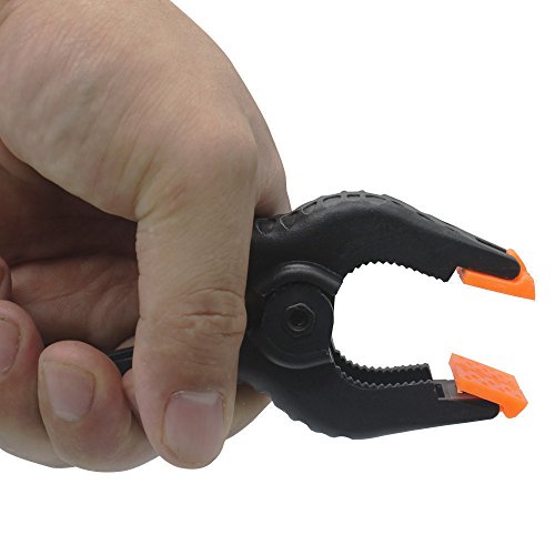 KINYOOO 4 Pcs – 4.5 Inch Spring Clamps, Heavy Duty Plastic Muslin Clamps for Background Muslin, Canvas, Paper, Chroma Key Screen, Heavy Duty Clip, Photo Studio and Any More. - Thumbnail 3