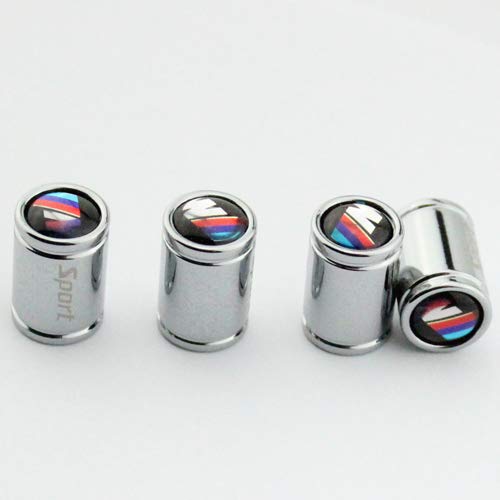 image for MirosCar Valve Stem Caps Alloy Plating Chrome M Power Tire Valve Stem 