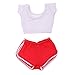 SunniMix 1/6 Sport Pants Women Clothing for 12'' HT Phicen Kumik CY CG Girls Figure Body DIY Red