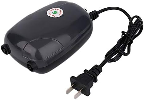 Efficient Two Outlets Air Pump 120 Gal Aquarium 48GPH 220V Super Silent black