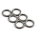 JCBIZ 6pcs 35mm Round Spring Snap Hooks Clip DIY Accessories for Handbag Purse Shoulder Strap Key Chains Buckle Zinc Alloy Circle Round Metal Spring Key Ring Black