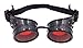 Minidot Steampunk Antique Safety Goggles (Black Red)