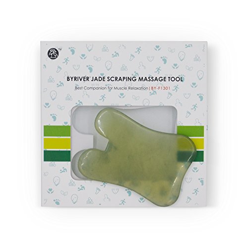 BYRIVER Jade Face Gua Sha Board Facial Scrapping Massage Tools Neck Shouler pain relief massager knot remover Muscle Reliever F1301