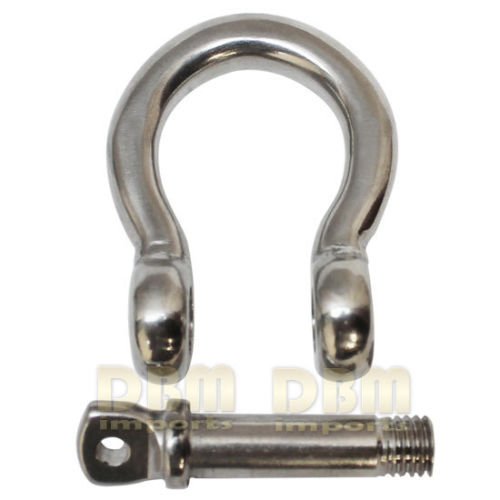 5 PC 1/2" Stainless Steel Anchor Bow Shackle with Screw Pin 1600 LB