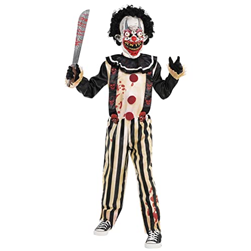 amscan 9914705 Child Boys Scary Slasher Clown Halloween Fancy Dress Costume 6-8 Years