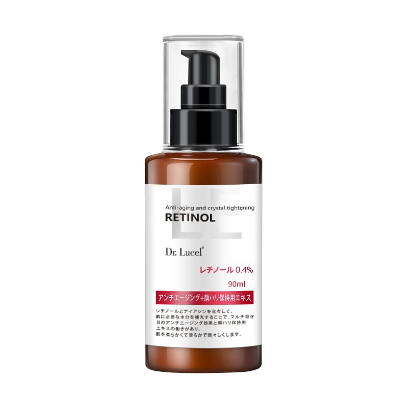 Dr. Lucel 0.4% Retinol Anti-Aging Essence Lotion 90ml / with Niacinamide, Brightens Skin, Fades Dark Spots, Minimizes Wrinkles, Deeply Hydrates, and Improves Skin Texture