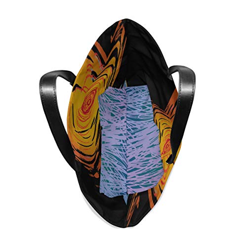 LEEZONE Women Tote Bag Shoulder Bag Double sides fashion Handbag-Flamingo Trees Printing (Fantasy Sky)