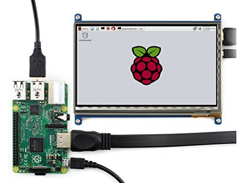 Waveshare 7 inch 1024*600 Capacitive Touch Screen LCD Display HDMI Interface Custom Raspbian Angstrom Supports Various Systems for All Ver. Raspberry pi Beaglebone Black Banana Pi/Pro Video Photo Kit
