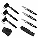 JXE JXO Throwing Axe and Knife Set, 9.8" Tomahawk