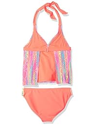 Ángel playa Big Girls 'impreso Chrochet Triple Ruffle Tankini Set