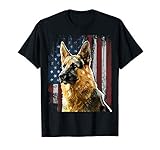 Patriotic German Shepherd American Flag Shirt Dog Gifts