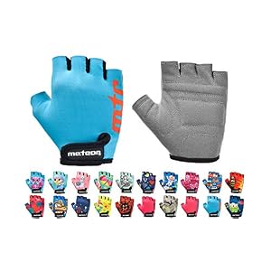 Meteor Kid Cycling Gloves With Short Half Fingers Fastened Children Kid Child Bike Safety Accessories Hand Protect