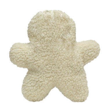 Boss Pet 08805 Digger's Fleece Plush Characters Cuddly Gingerbread Shape Dog Toy with Squeaker