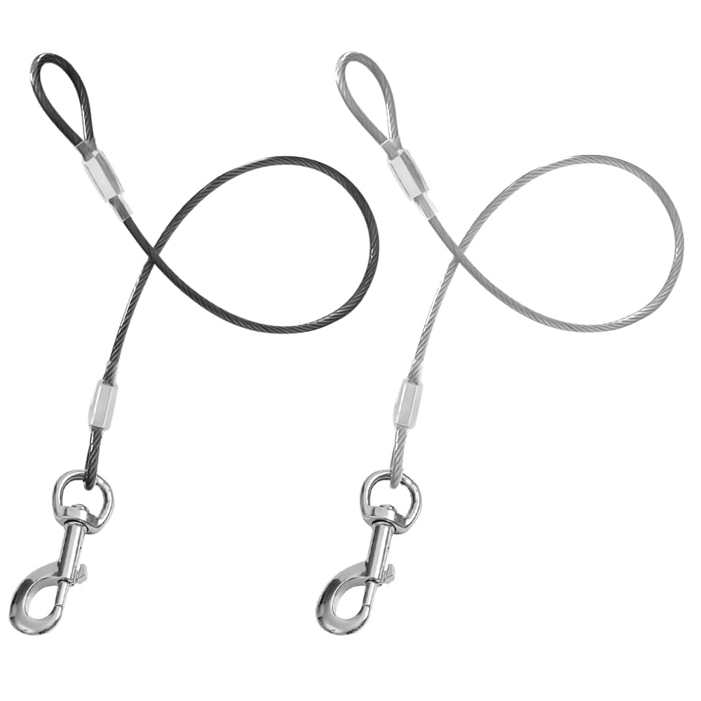 Mi Metty 24in Chew Proof Dog Leash Extension Rope for Basic Walking Leash, Work with Any Leash & Collar & Harness,Non-Tangle Connect Leashs