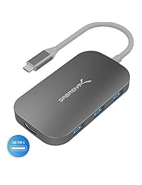 Sabrent 8-in-1 USB tipo C Hub con salida HDMI (4 K), 100 W PD Tipo-C puerto, 3 puertos USB 3.0, 1 puerto USB 2.0, SD MicroSD Multilector [4 K y entrega de potencia de apoyo] (ds-uhcr)