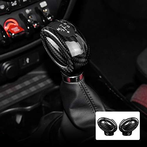 AIRSPEED Carbon Fiber Car Gear Shift Knob Head Cover Handle Sticker Interior Trim for Mini Cooper F54 F55 F56 F57 F60 Accessories: Automotive