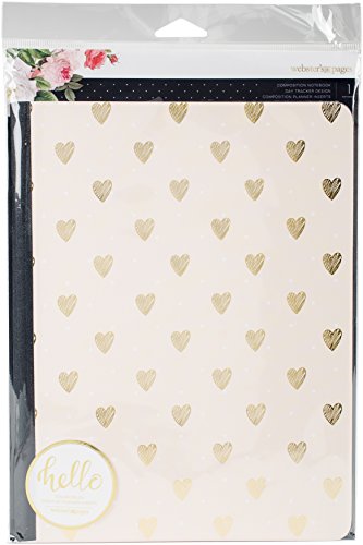 Webster's Pages Gold Heart Day Tracker Notebook (NP201A)