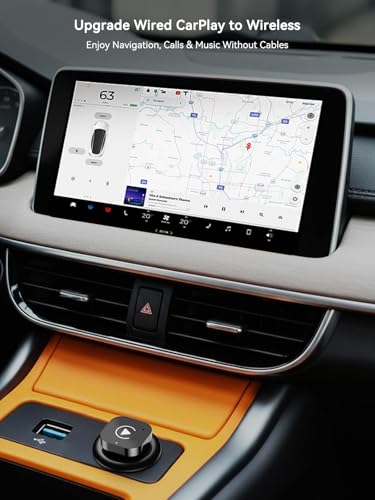 2026 New Wireless CarPlay Adapter & Android Auto Dongle– Converts Wired CarPlay to Wireless, Plug & Play, Auto Reconnect, Dual-Band 2.4G/5G, Lag-Free, USB-A&C Adapter Included