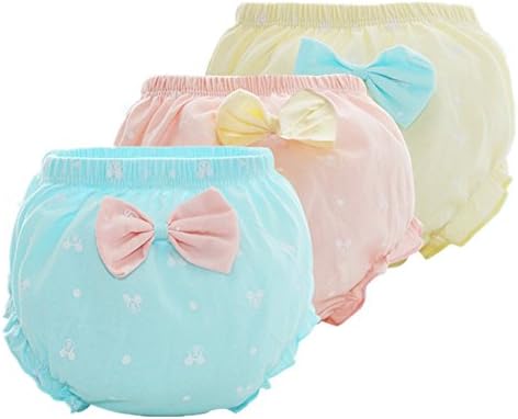 JIEYA Baby Girls Underwear for Toddlers Bow-Knot Panties,Pack of 3
