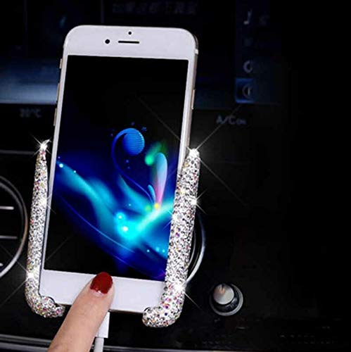 Riloer Car Phone Holder Air Vent Mount Clip with Bing Crystal Rhinestone Air outlet