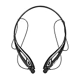 Ecandy Universal Wireless Stereo Bluetooth 4.0 Headset Universal Vibration Neckband Style Headset Earphone Headphone For cellphones such as iPhone, Nokia, HTC, Samsung, LG, Moto, PC, iPad, PSP and Other Enabled Bluetooth Devices-Black