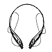 Ecandy Universal Wireless Stereo Bluetooth 4.0 Headset Universal Vibration Neckband Style Headset Earphone Headphone For cellphones such as iPhone, Nokia, HTC, Samsung, LG, Moto, PC, iPad, PSP and Other Enabled Bluetooth Devices-Black