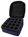 16-Bottle Essential Oil Carrying Case with Foam Insert | Holds 5ML, 10ML, 15ML and Roll-Ons Bottles | Zippers, Inside Pocket and Portable Handle Bag for Travel and Home Essential Oil Bottles (Purple)