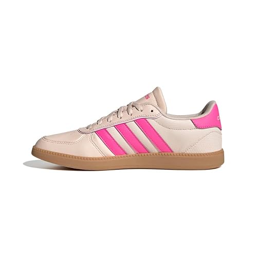 adidas Women's Breaknet Sleek Sneaker, Wonder Quartz/Lucid Pink/Gum, 7.5