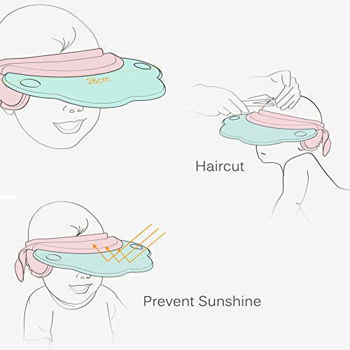 Baby Shampoo Shower Cap Hat,Adjustable NEW Designed Soft Silicone for Baby Infants and children Bathing Protect Eyes Ears(Blue) - Thumbnail 6