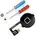 MMOBIEL Homebutton for iPhone 4 (Black) Home Button with Flex Cable and Key Cap Assembly incl. 2 x screwdrivers for easy installation