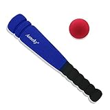 Aoneky Min Foam Baseball Bat and Ball for Toddler - Indoor Soft Super Safe T Ball Bat Toys Set for Kids Age 1 Years Old, Best Gift for Children, 11.8 inch (Blue)