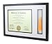 Document Frame With Tassel Holder - Made to Display Certificates 8 ½ x 11 Inch Opening to 11 x 18 Inch Frame- Document Frame, Certificate Frame, University Diploma Frame, 11x14 Black Picture Frame