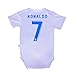 World Cup Baby Cristiano Ronaldo #7 Real Madrid Soccer Jersey Baby Infant and Toddler Onesie Romper Premium Quality - Home and Away PACK OF 2