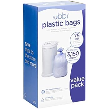 Ubbi Disposable Diaper Pail Plastic Bags Made With Recyclable Material True Value Pack 75 Count