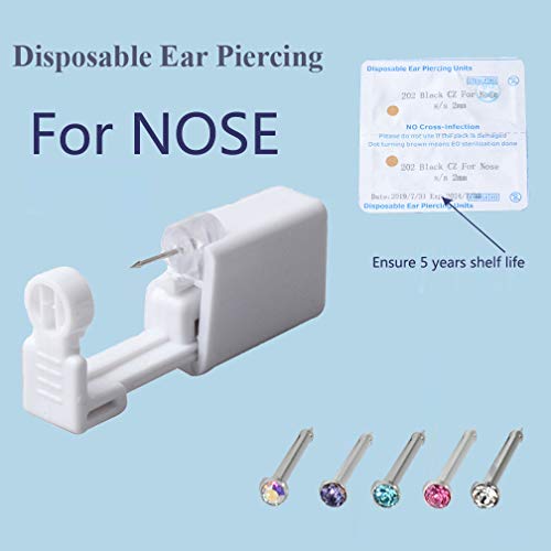 Nose Piercing Gun Disposable Safe Sterile Piercing Unit For Self Nose