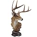 Decorative Buck Bust Statue or Deer Head Sculpture with 8-Point Antlers for Rustic Lodge or Hunting Cabin Decor Wildlife Art Display Centerpiece As Gifts for Hunters