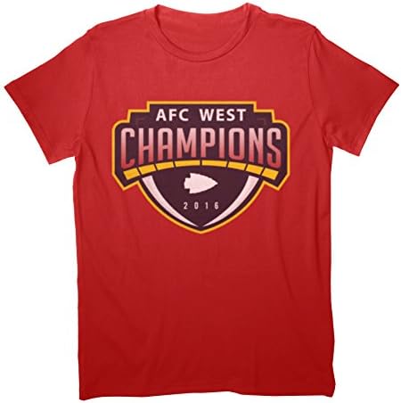 Kansas City "AFC West Champions" 2016 Chiefs Division Title Red T-Shirt (X-Large)